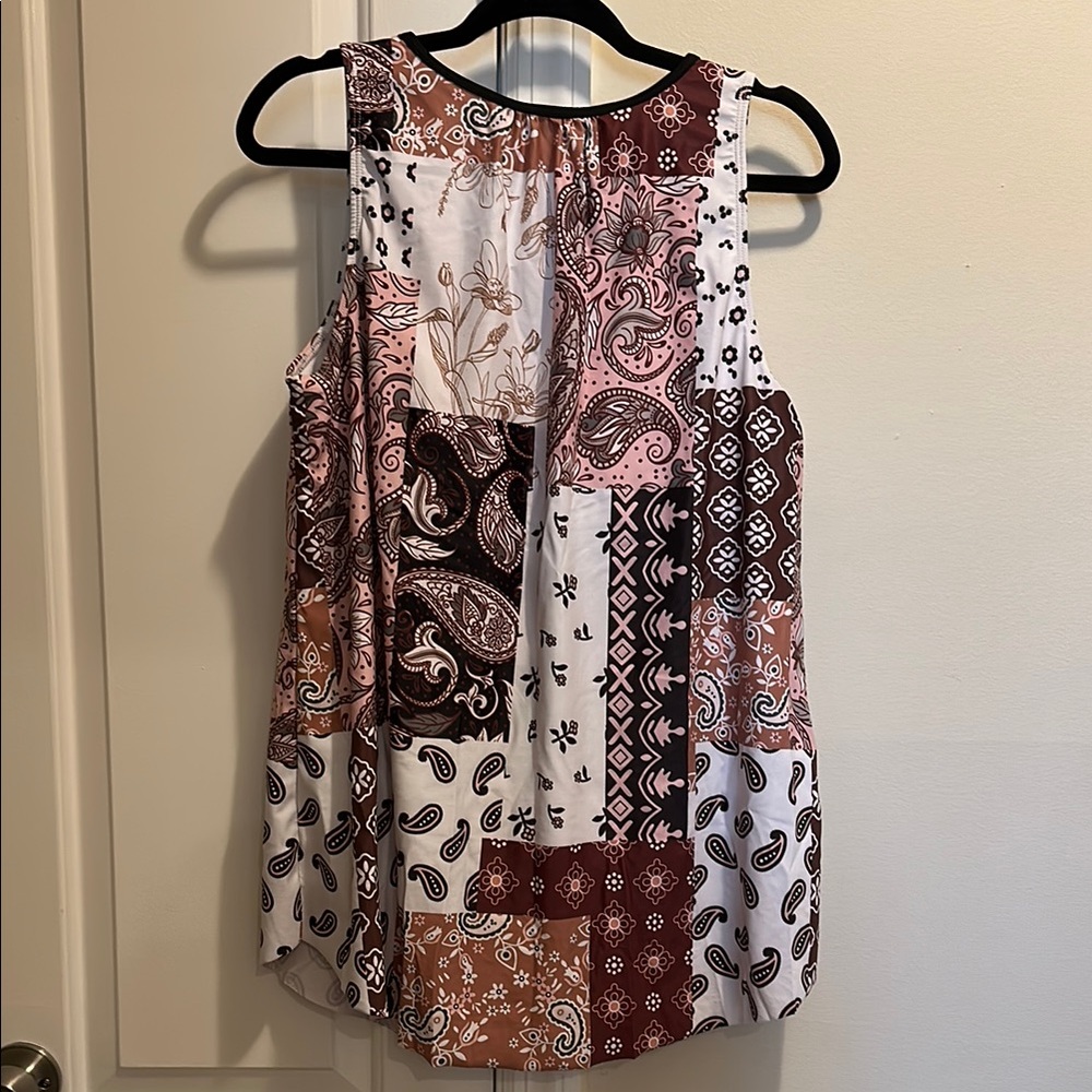 Patchwork Sleeveless Top - Multicolor - image 2